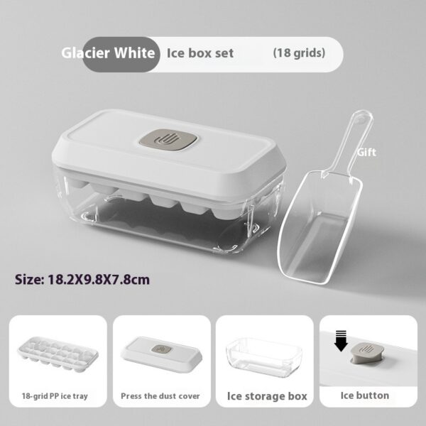 32 Grid Silicone Ice Cube Tray Mould With Lid Shovel Storage - Image 9