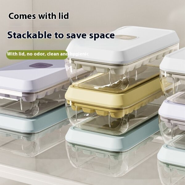 32 Grid Silicone Ice Cube Tray Mould With Lid Shovel Storage - Image 2