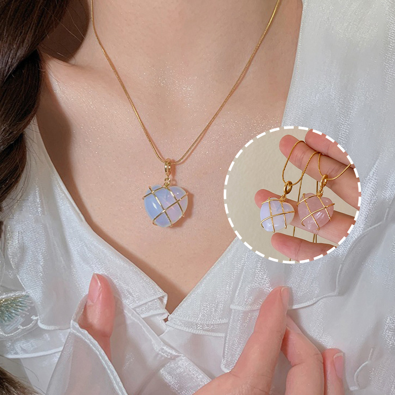 Fashion Moonstone Necklace For Cartoon Princess